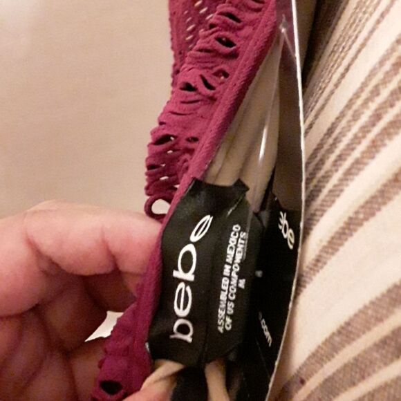 Bebe Off One Shoulder Purple Dress - Picture 12 of 12